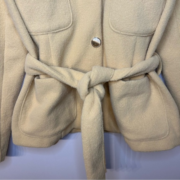 Joie Womens Yellow Belted Jacket with Gold Buttons, Size Medium - Picture 4 of 7